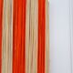 Orange and natural striped raffia wall light