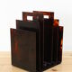 Maison Mercier plexiglas tortoiseshell magazine holder