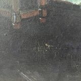 "Face to face with my dog", original oil on canvas