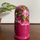 Pink matryoshka vintage russian nesting dolls (5 pieces)
