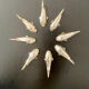 8 whale-shaped knife holders in silver metal