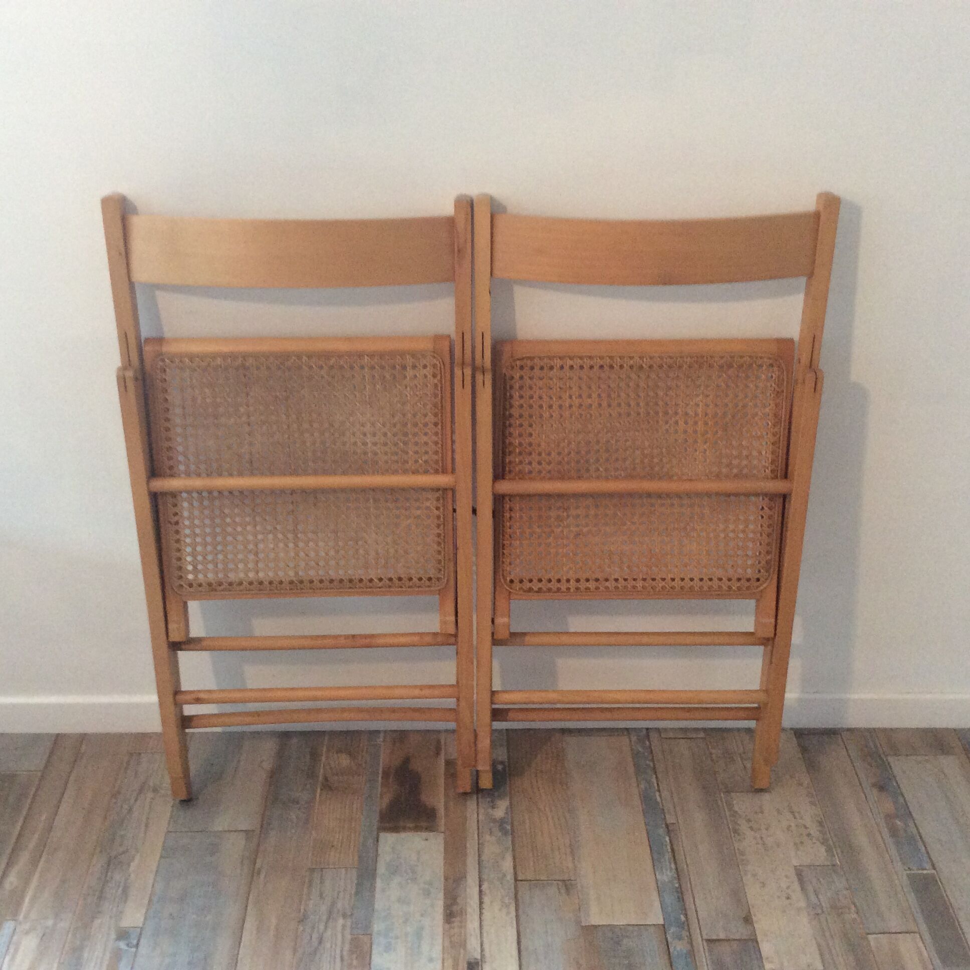 Pair of folding chairs vintage 70s canage
