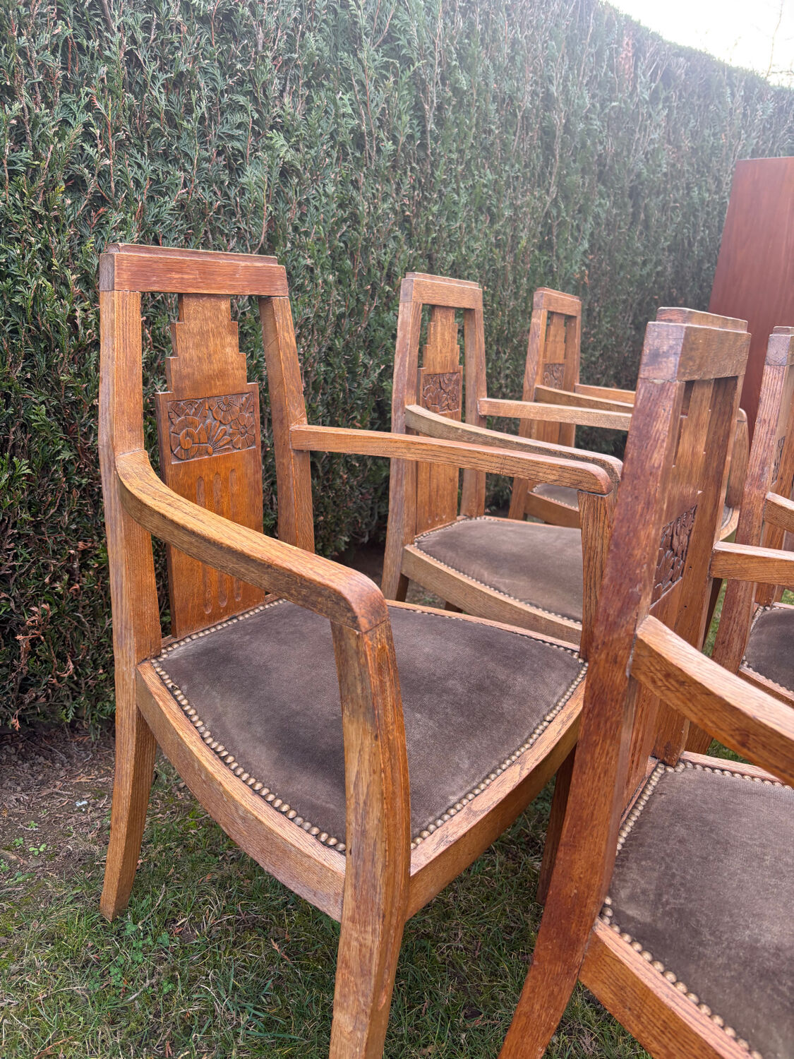 Art Deco style armchairs