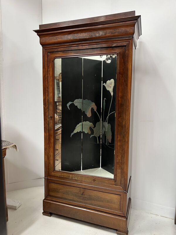 Vitrine Louis Philippe en acajou et placage d'acajou, XIX siècle