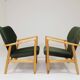 Pair of longue chairs royal green velvet by Ikea