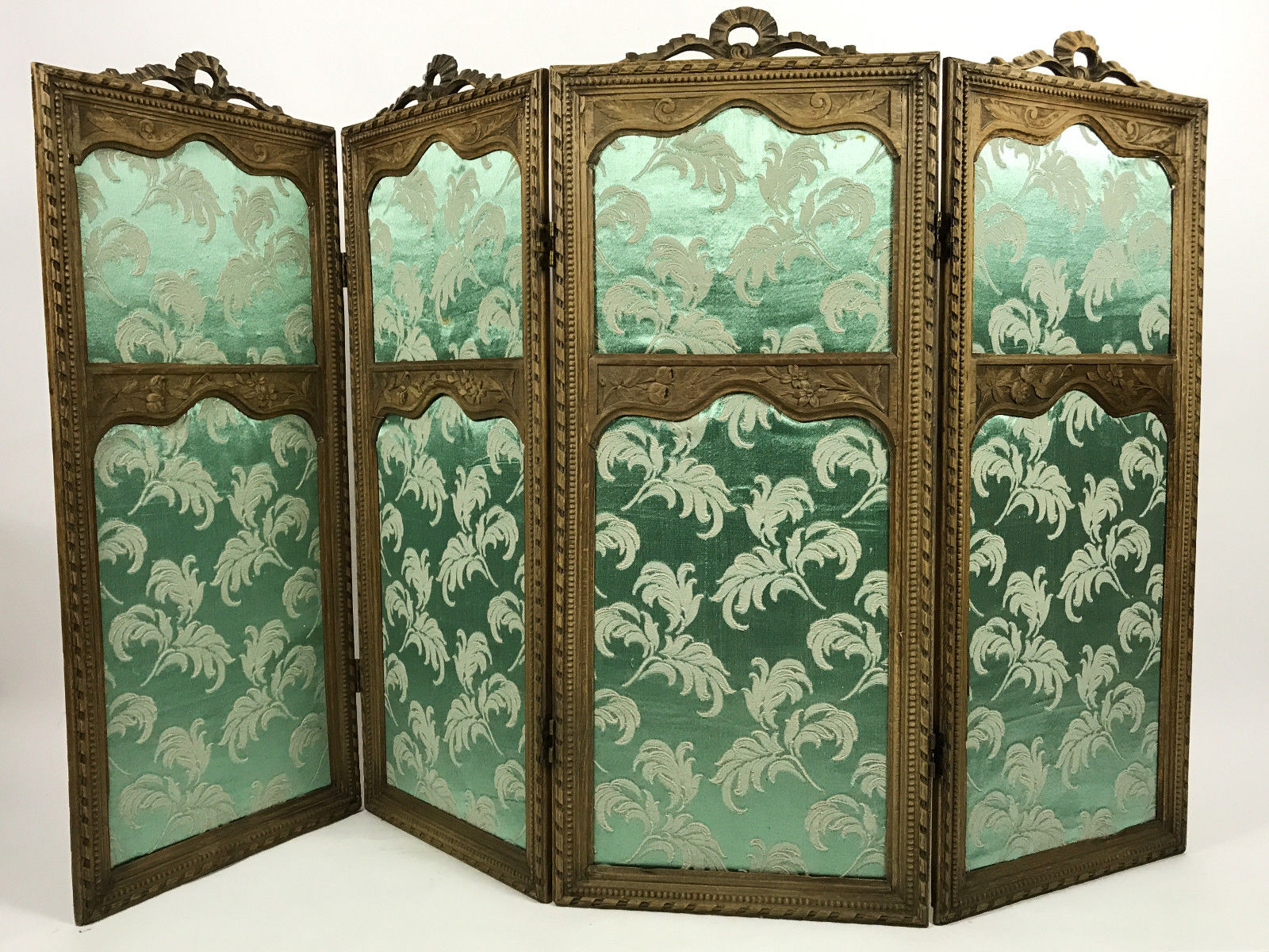 Screen 4 panels sculpe style Louis XVI era wooden 19th century