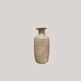 Vase en céramique craquelée émaillée blanc