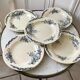 Set of 5 hollow plates Terre de Fer Salins model "Rocaille"