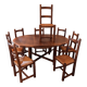 Extendable table with 8 chairs