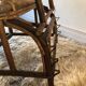 Bamboo and vintage rattan long chair, 40s/50s