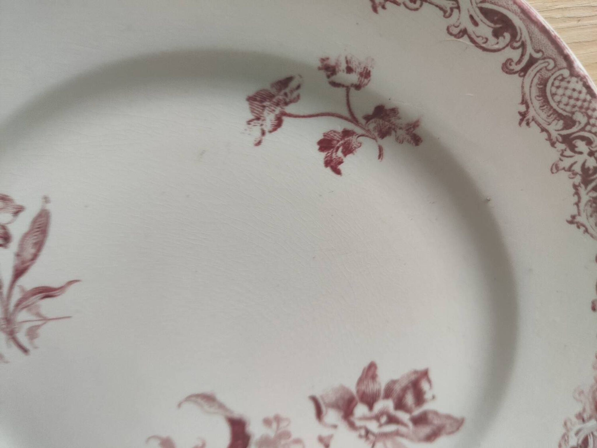 6 assiettes à dessert modèle Fontanges par Sarreguemines