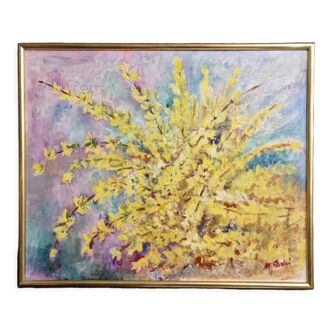 Tableau de fleurs jaune