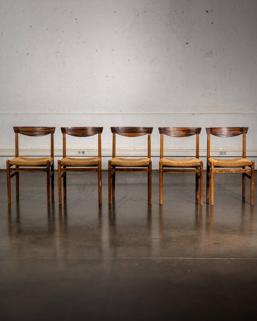 Set of 5 rope chairs