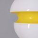 VINTAGE 1970S CHANDELIER IN WHITE AND YELLOW GLASS, ITALIAN DESIGN
