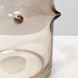 Amber Murano Glass Vase with Bugne Ascribable to Ercole Barovier, Italy