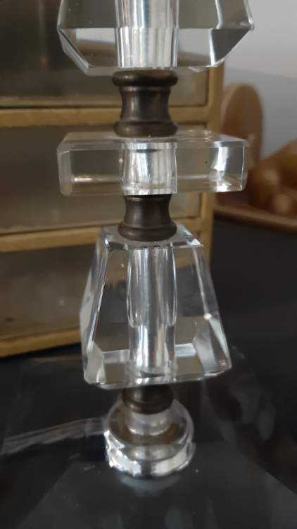 Vintage glass table lamp
