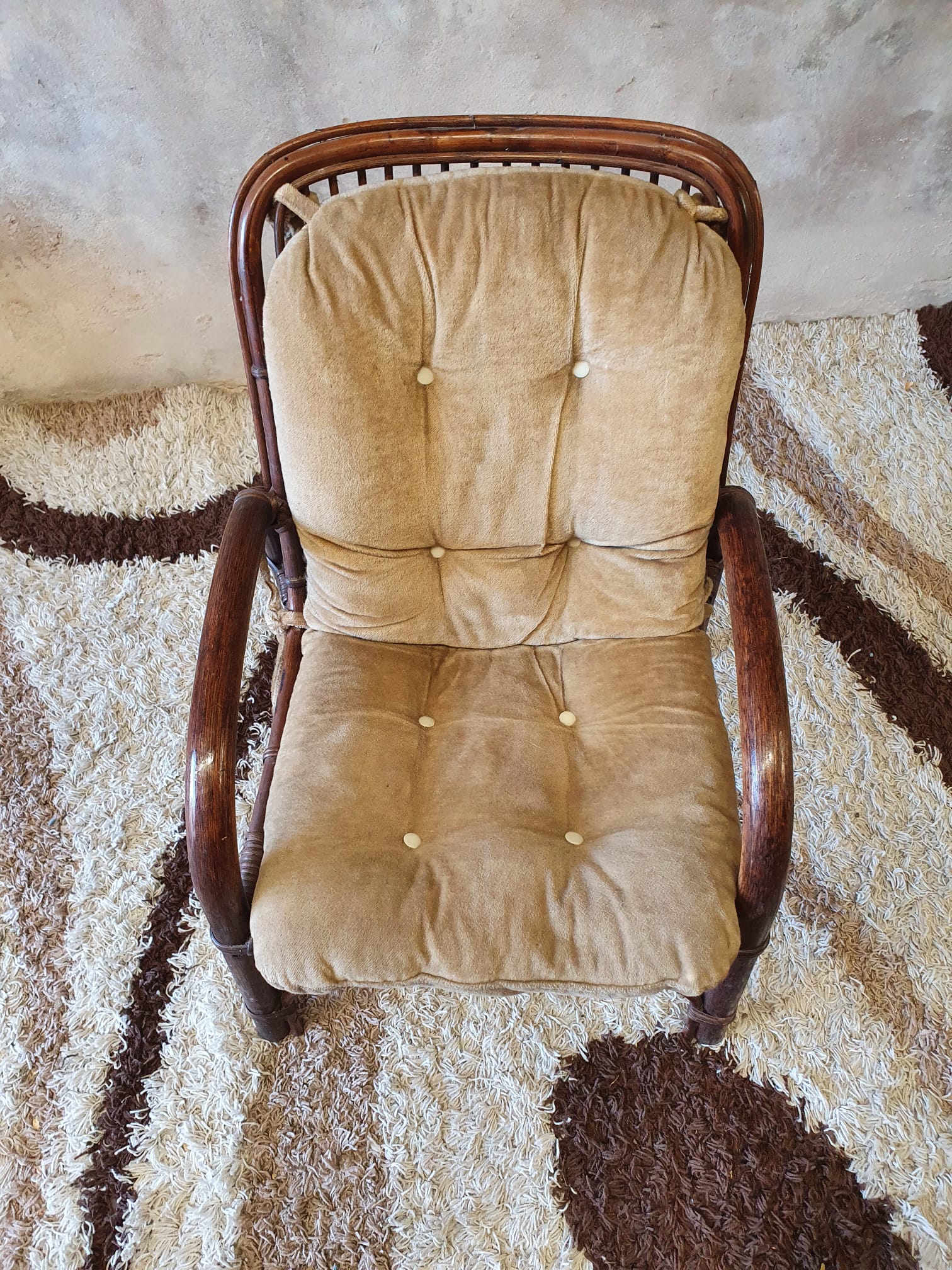 Vintage bamboo armchair 1960