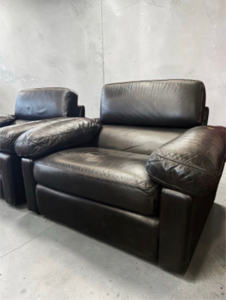 Paire de fauteuils Club Poltrona Frau buffle