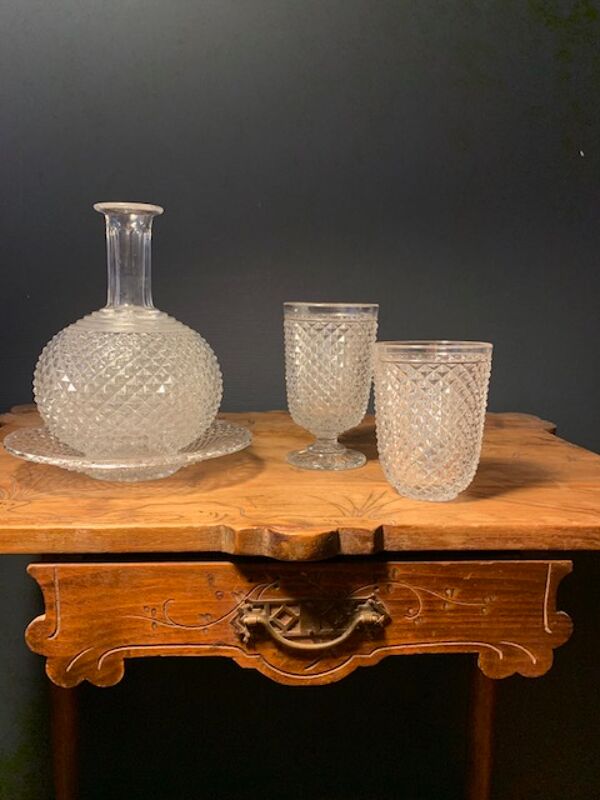 Ancien service de nuit cristal Baccarat fin XIXeme