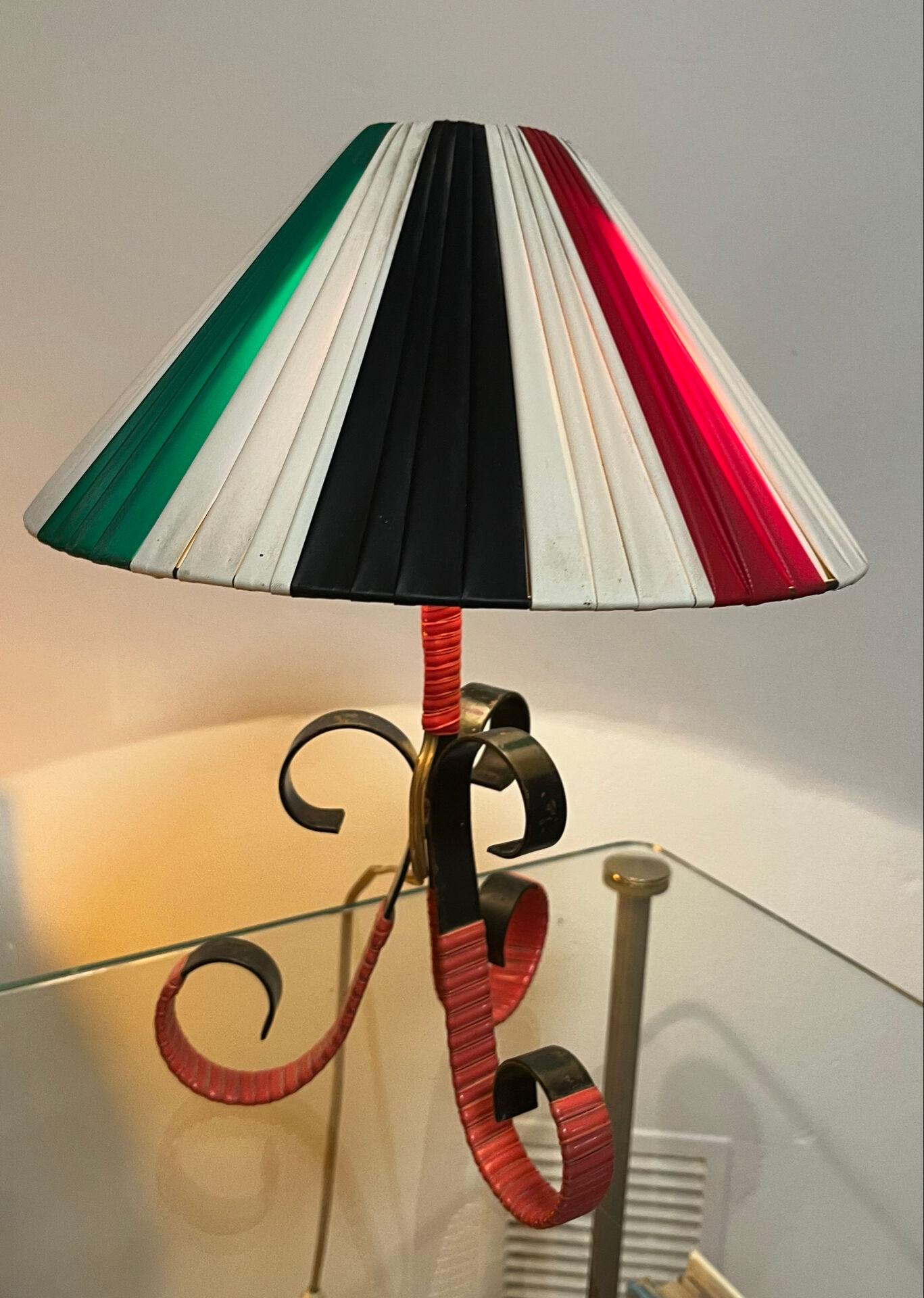 Lampe scoubidou années 50