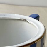 Fox trott sugar bowl from sarreguemines, 1930s, vintage art deco earthenware