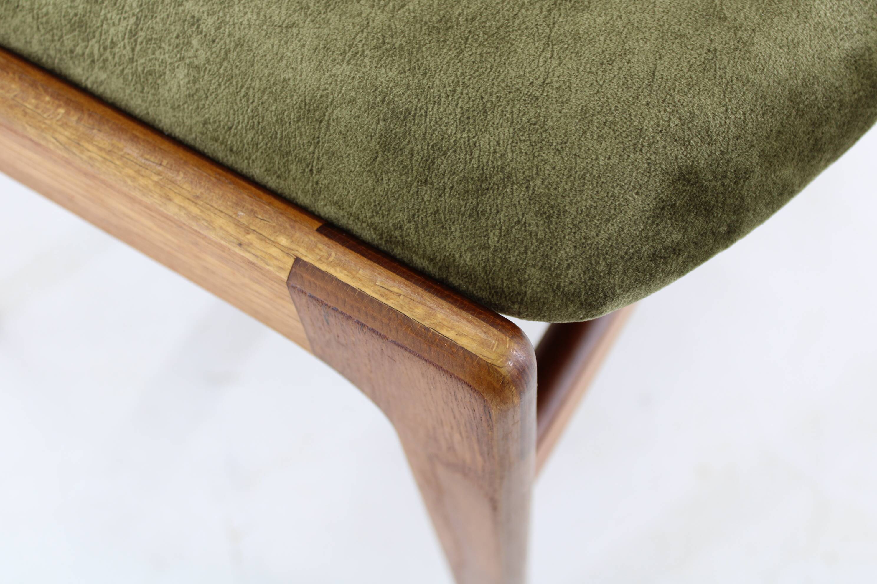 1960s Set of Six Danish Teak Dining Chairs , Restored