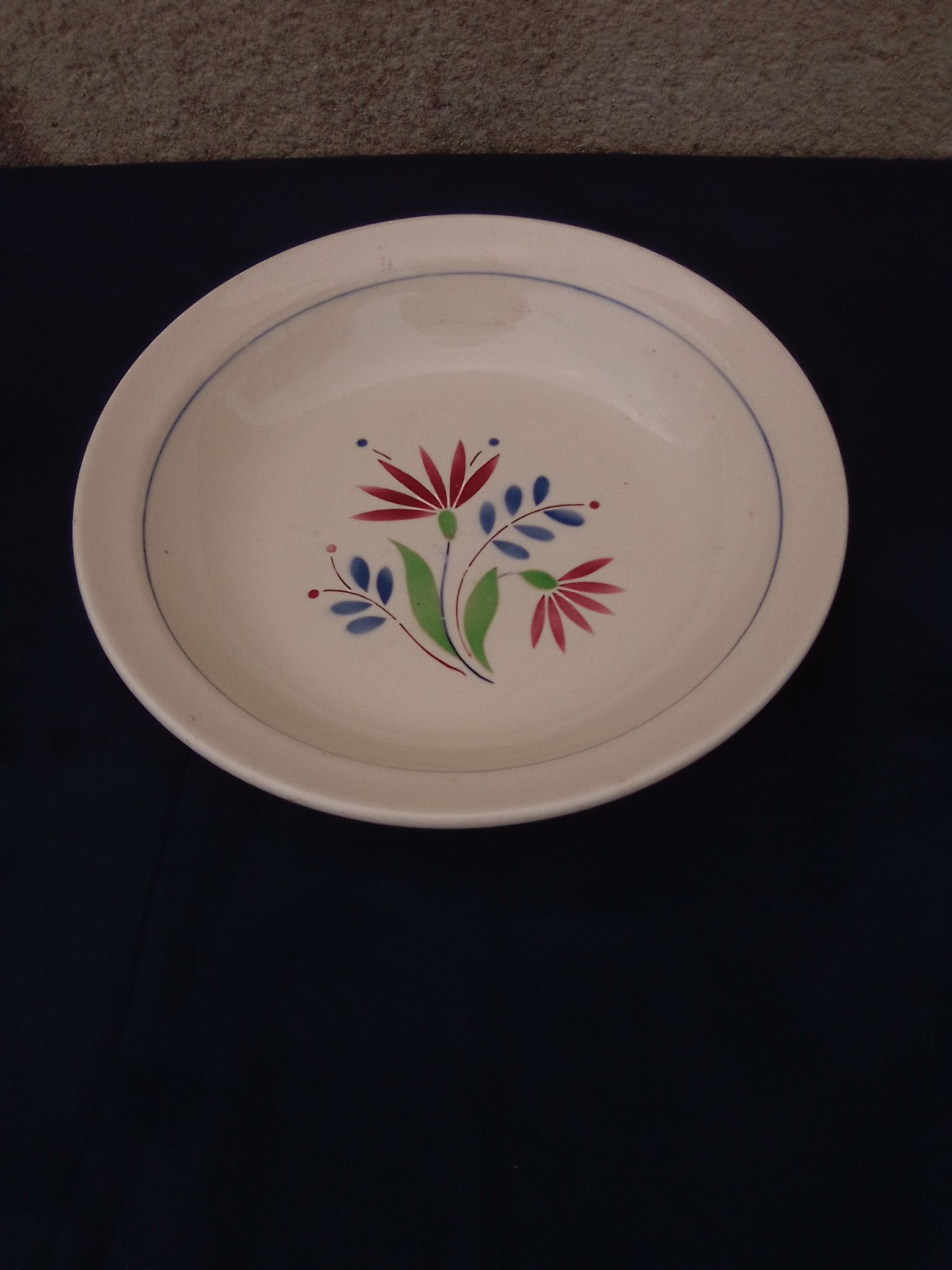 Hollow round plate in earthenware KG Lunéville model Rachel diam 28.5 cm