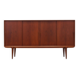Teak highboard, Danish design, 1970s, manufactured by Omann Jun
