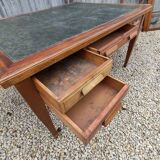 Vintage double-sided mahogany desk
