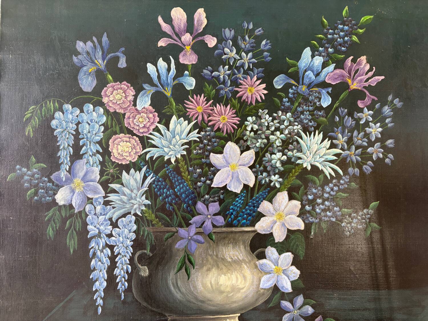Flower bouquet signed in 1976