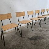 Lot of 6 bistro chairs from the 1980s