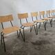 Lot of 6 bistro chairs from the 1980s