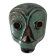 Glazed terracotta face mask tribal art 1980s