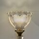 Vintage Holophane glass tulip crystal table lamp