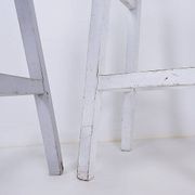 Ensemble de 3 tabourets de bar en jonc avec cadre en bois