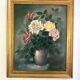 Old Painting "Still Life with Roses" – 1950