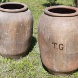 Pair of olive oil jars (or "tinajas"), Spain, 19th century