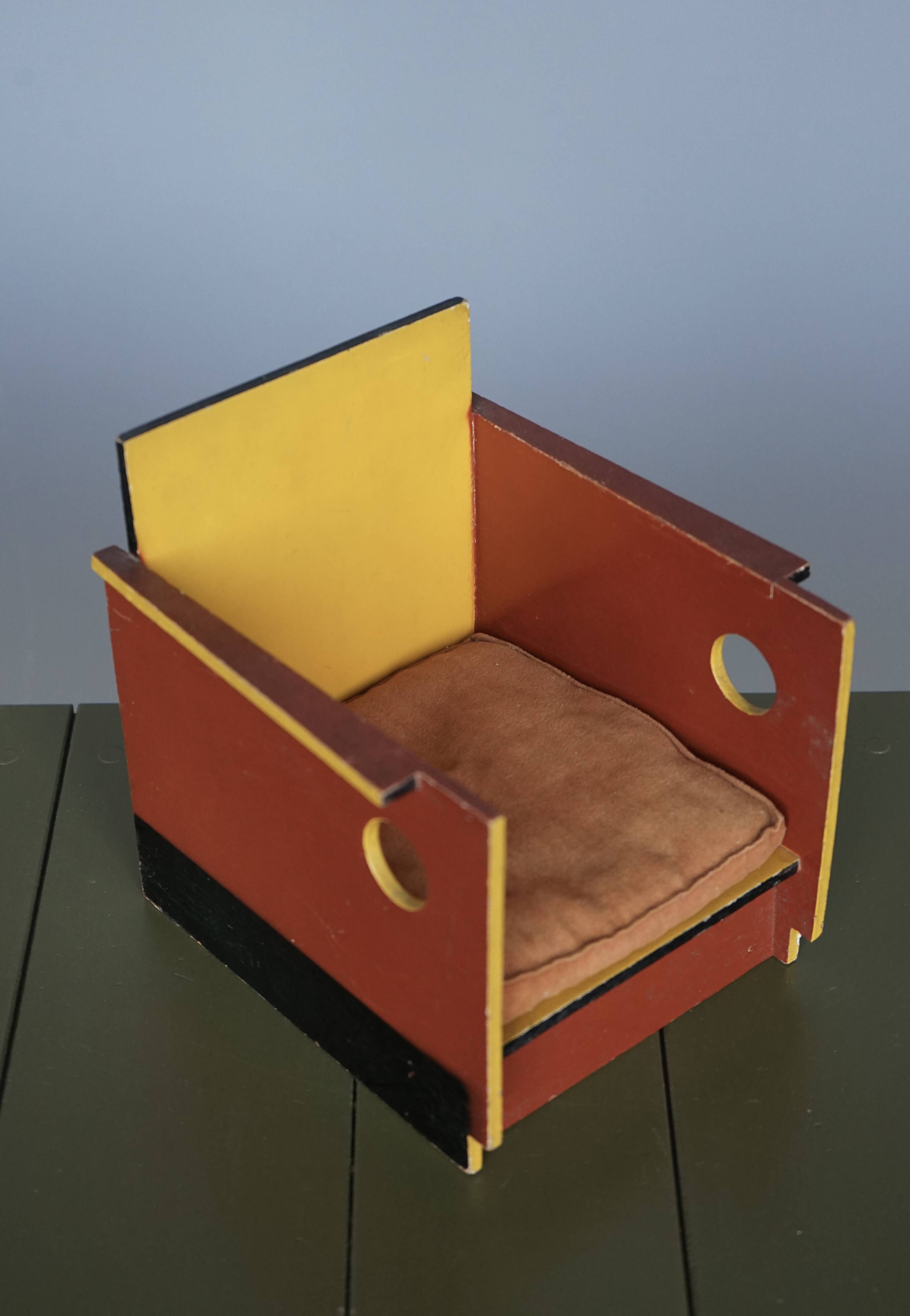 Rare Modernist Toy Chair by Ko Verzuu for Ado, 1930s