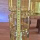 2 Fitz model lamps in yellow glass, Habitat edition.