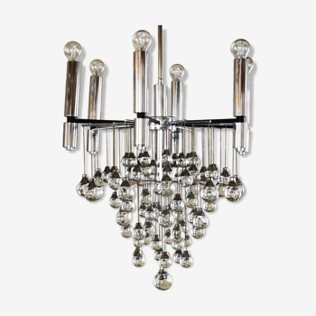 Murano 79-drop glass chandelier, circa 1965