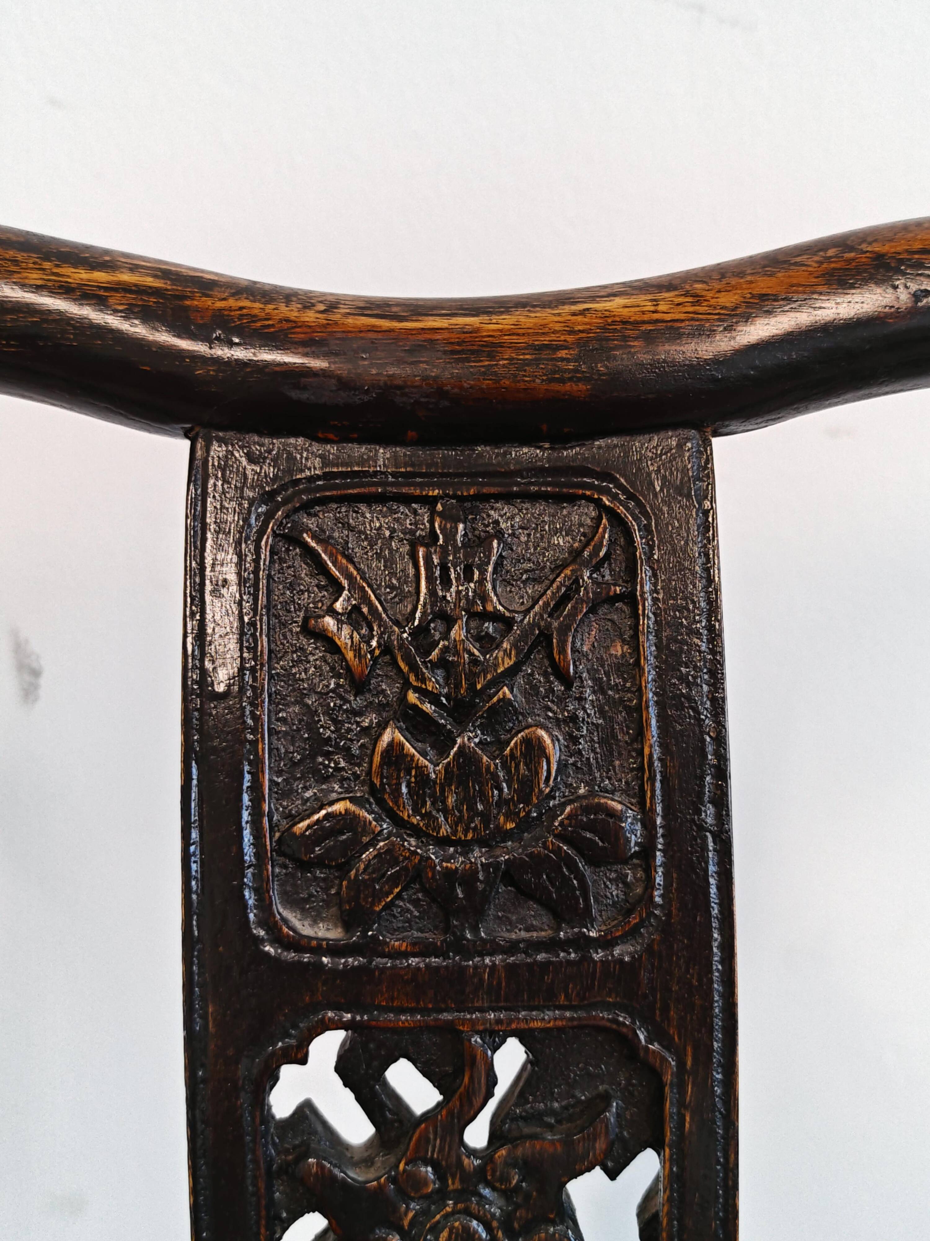 Pair of antique folding chairs Mare, China, circa 1880
