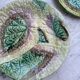 Set 8 slush plates with leaf decoration