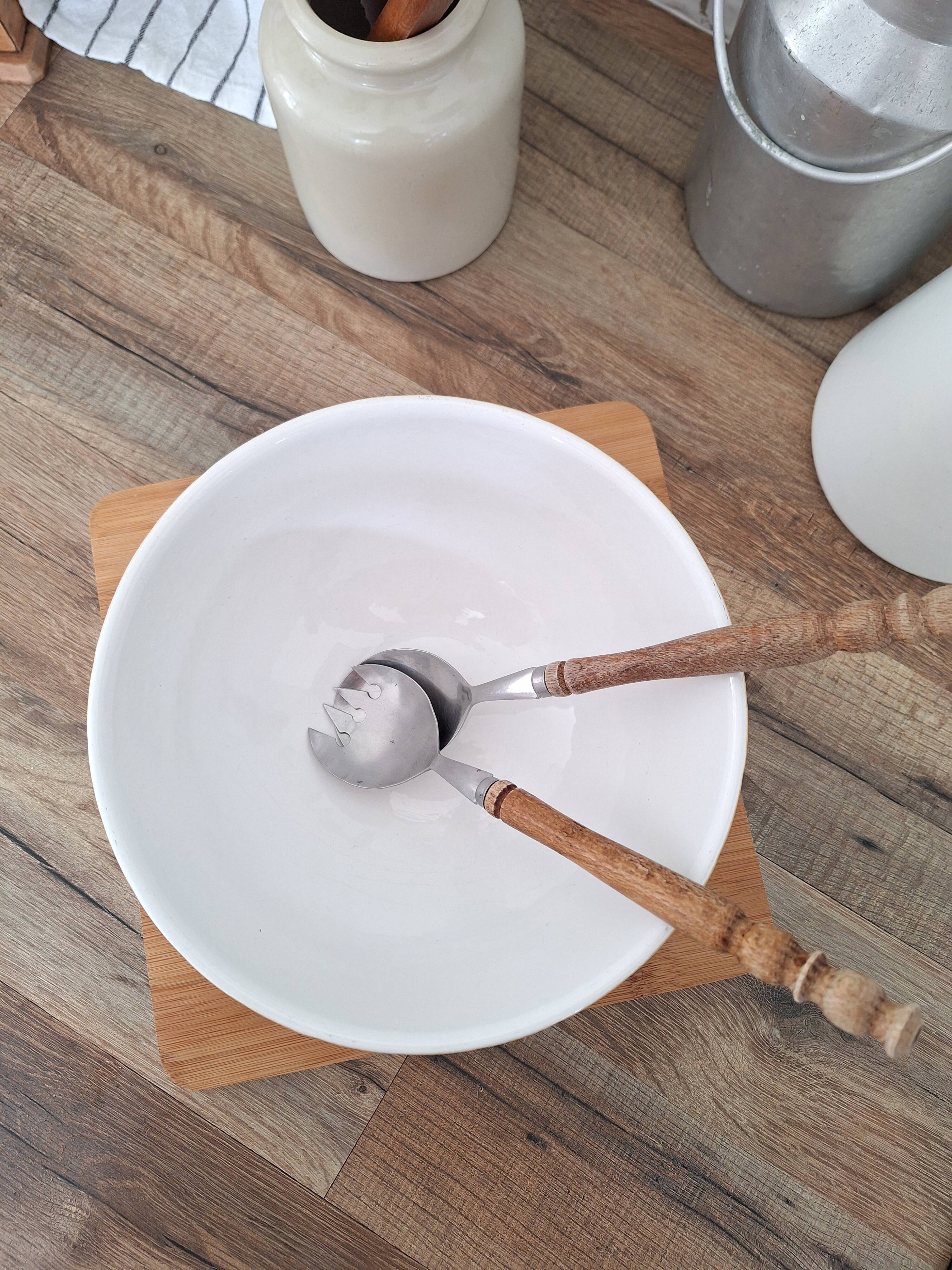 Mustard yellow salad bowl