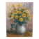 Still life with yellow flowers – oil on canvas signed H. Schramm – 46 x 3