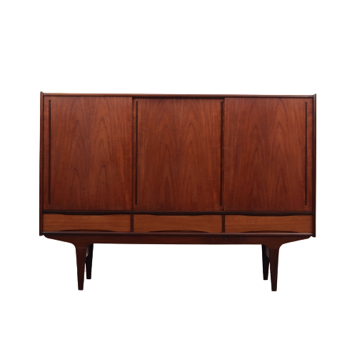 Teak highboard, Danish design, 1960s, production: Denmark