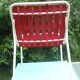 4 armchairs EMU model Rio Italian vintage 2 red and 2 white