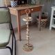 Vintage standing ashtray 50s onyx and brass