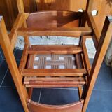 Chairs Maison Regain solid elm structure, leather seat and back