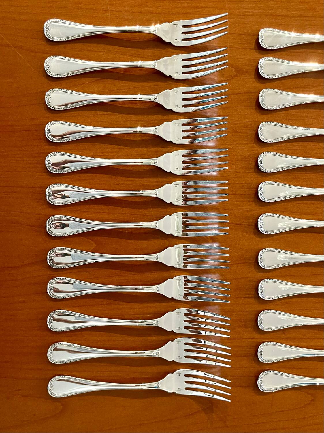 Christofle Malmaison, 12 fish cutlery sets, 24 pieces, new condition