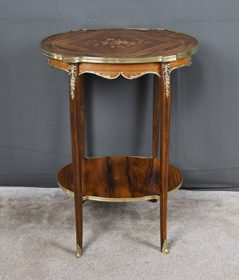 Table de salon guéridon en palissandre, style transition – 1re partie XXe